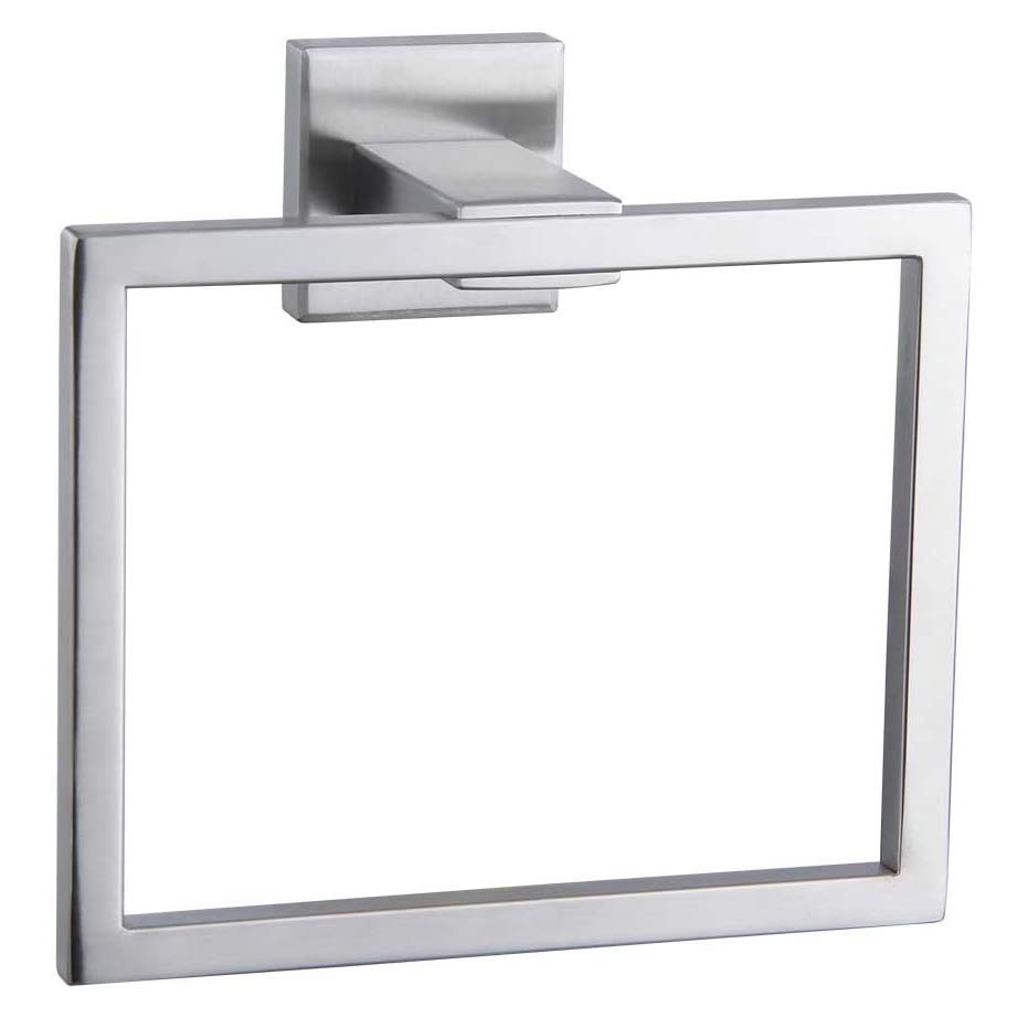 KDTR106 – Towel Ring with Square Base – 304 Stainless Steel 
