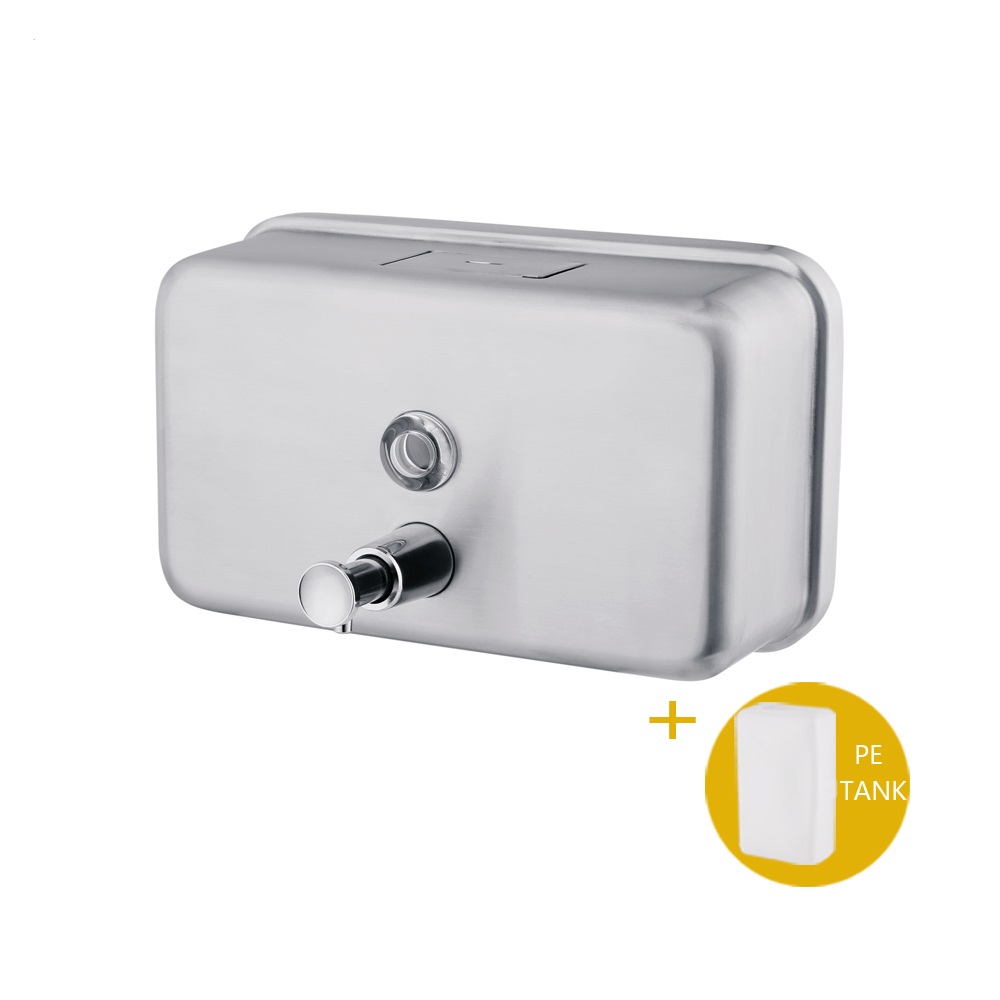 KDSD111 – Liquid Soap Dispenser – 1100ml – 304 Stainless Steel with PE Tank 