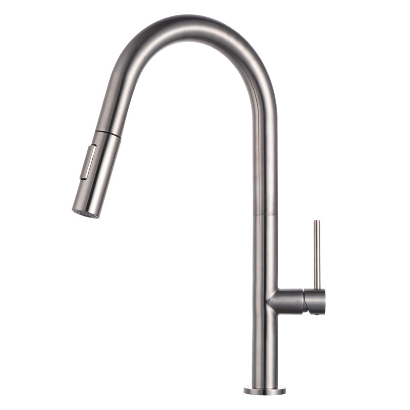 KDFT202 – Pull-Out Kitchen Faucet with Hot & Cold Water – 304 Stainless Steel 